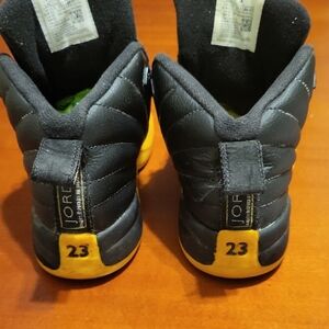 Jordan Black and Yellow Sneakers